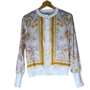 Ted Baker Zorina Paisley Print Cardigan Size 1